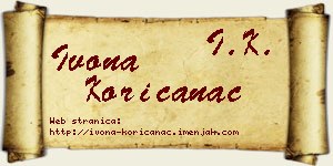 Ivona Korićanac vizit kartica